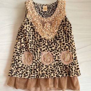DMB Couture little girls leopard dress size 4T